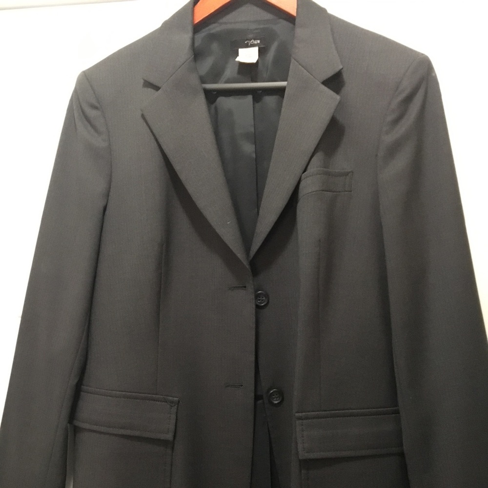 J Crew.  Women’s suit jacket. Gray.  Size 12
